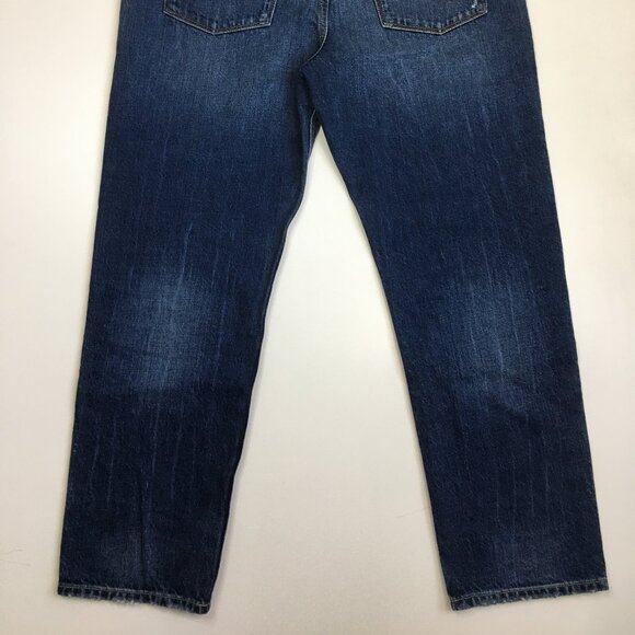 NWT HUDSON Med/Dark Wash JESSI Relaxed Cropped Boyfriend 5 Pocket Jeans - Picture 13 of 13